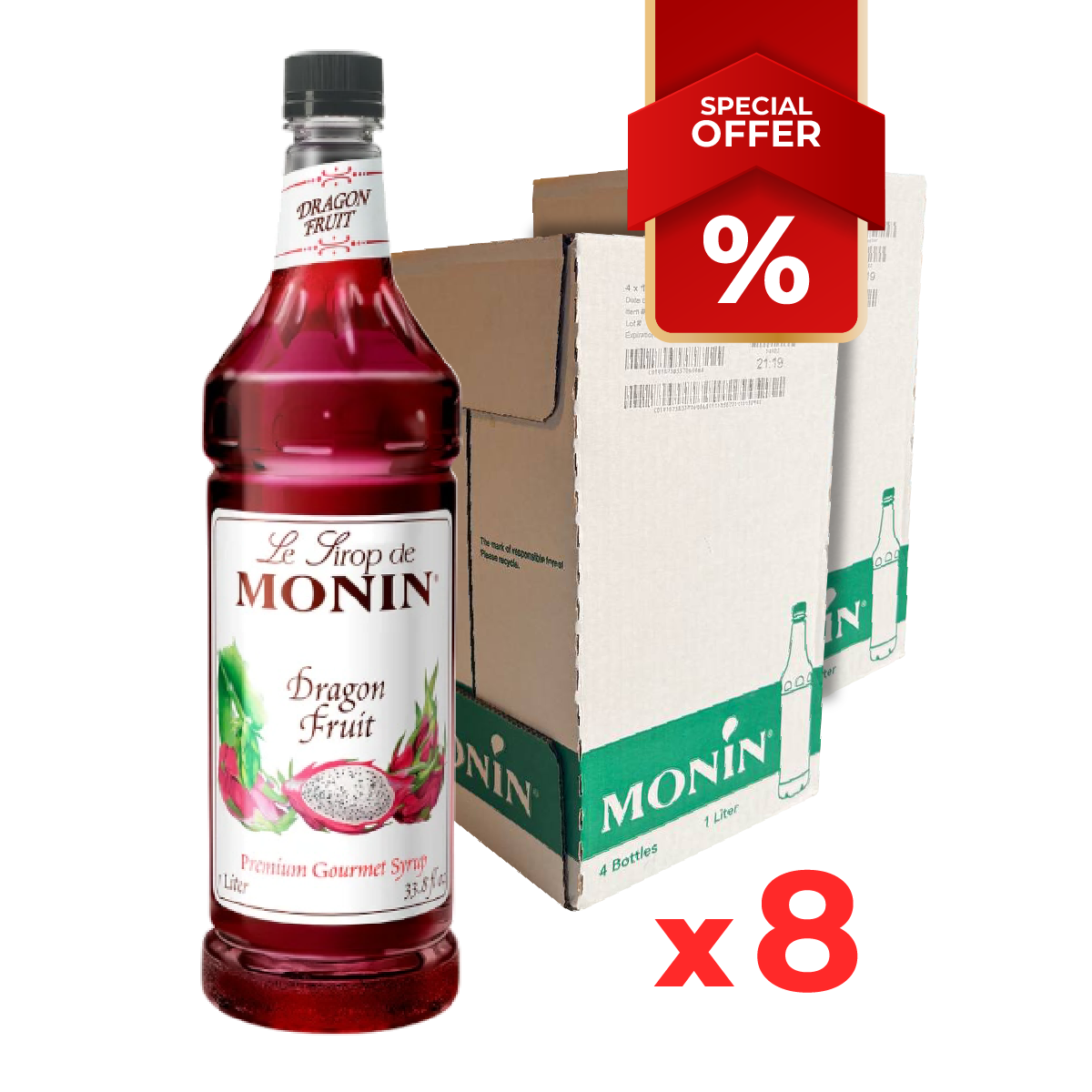 Dragon Fruit Syrup MONIN, 1L