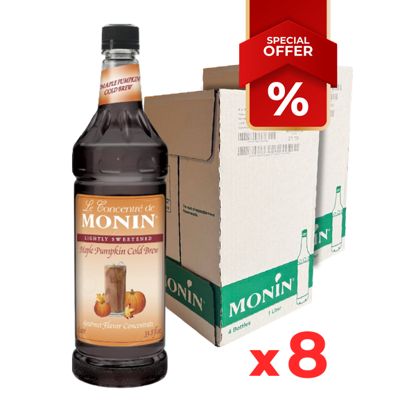 Concentré de café infusé à froid à la citrouille et au sirop d'érable MONIN, 1L