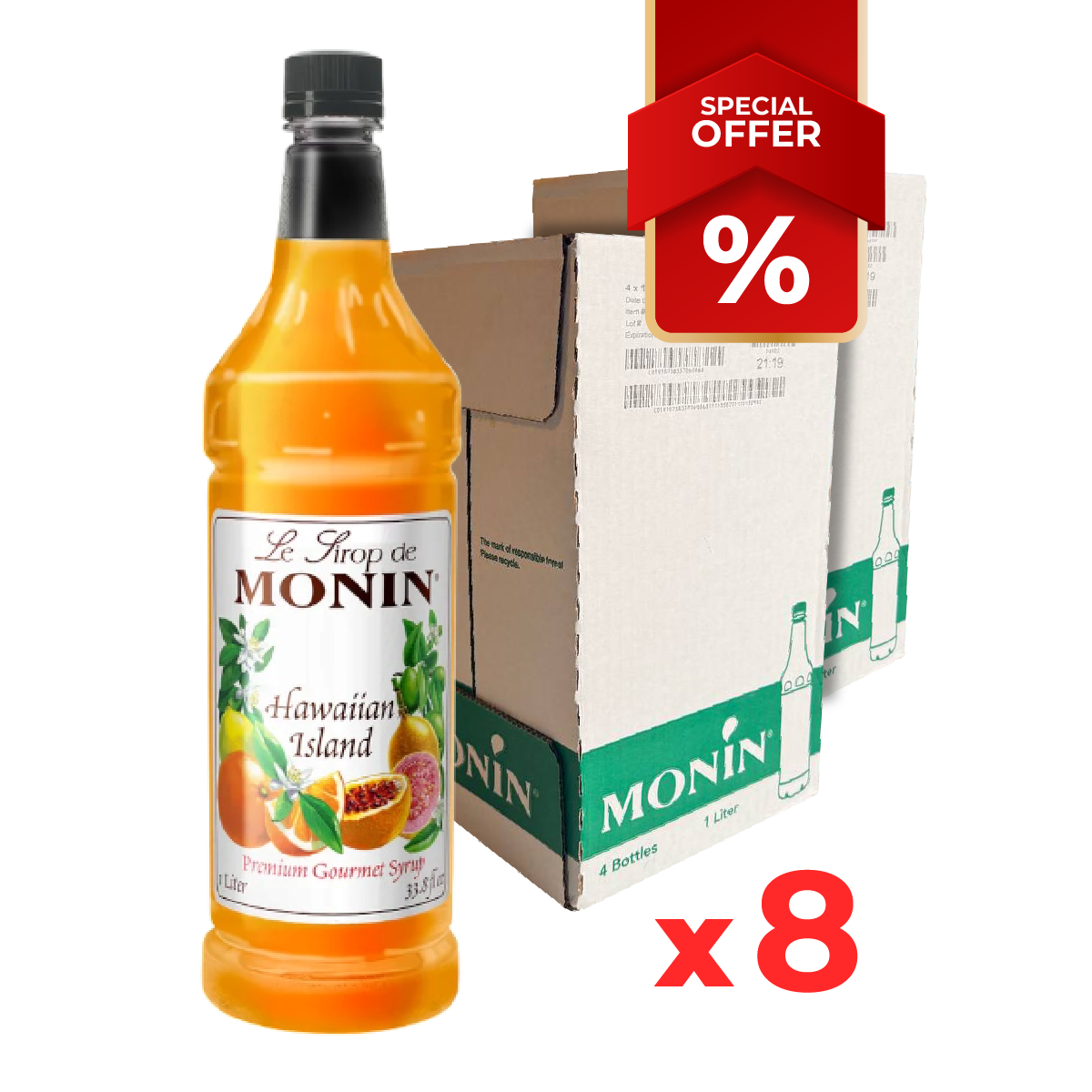 Sirops île hawaïenne MONIN, 1L