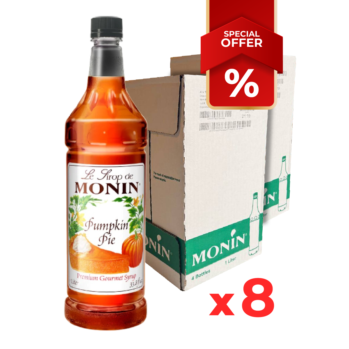 Sirop de Tarte à la Citrouille MONIN, 1L