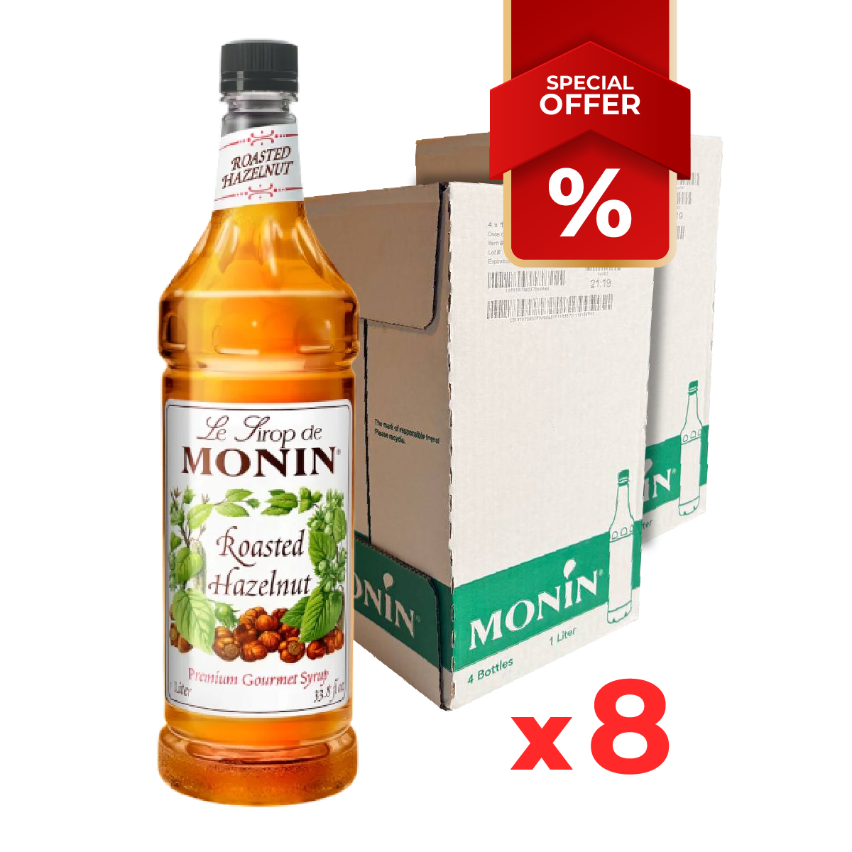 Hazelnut Roasted Syrup MONIN, 1l