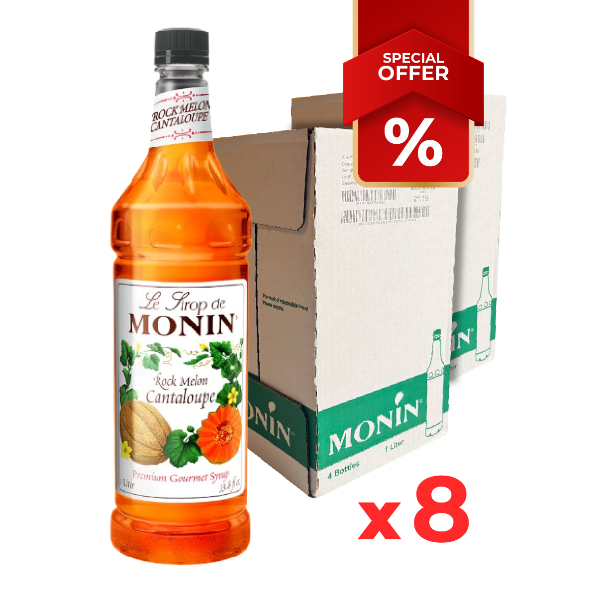 Sirop de Melon Cantaloup MONIN, 1L