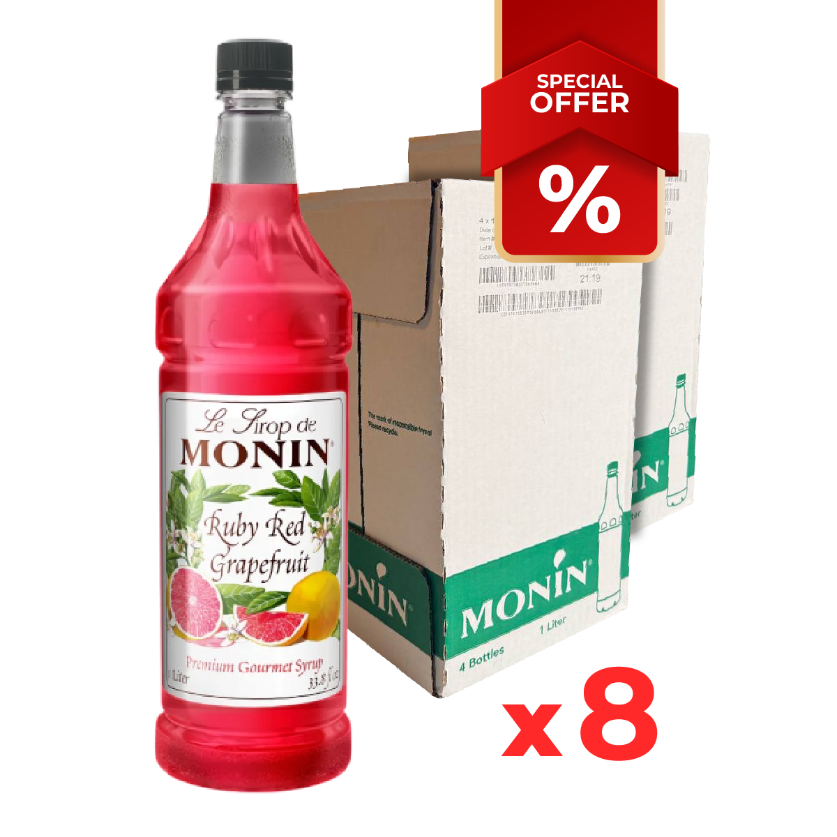 Ruby Red Grapefruit Syrup MONIN 1L