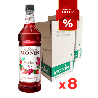 Strawberry Rose Syrup MONIN 1L