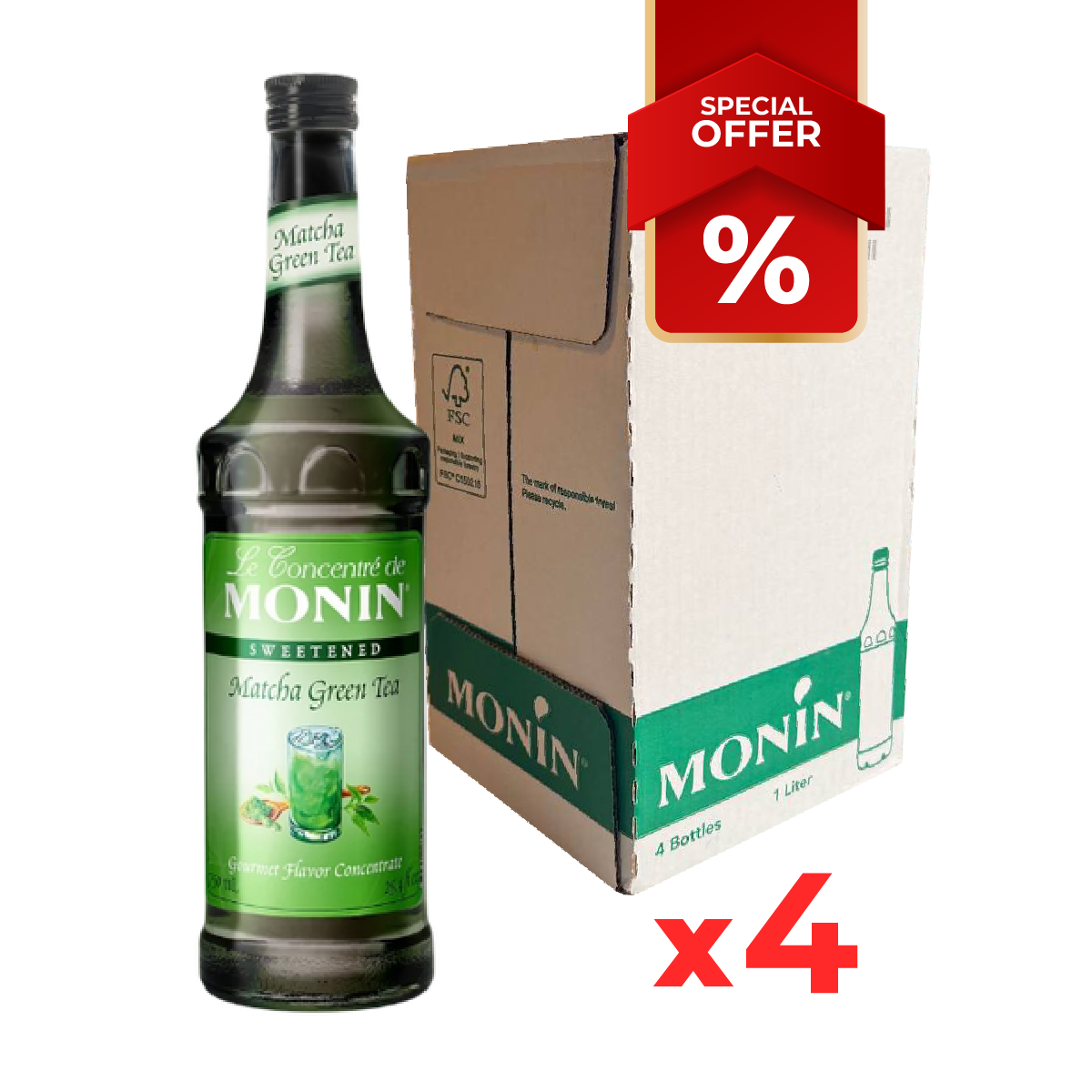 Concentré de thé vert Matcha MONIN, 1L