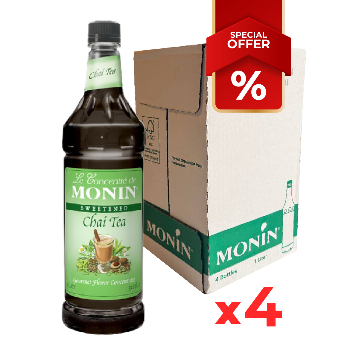 Sirop de thé Chai MONIN, 1L