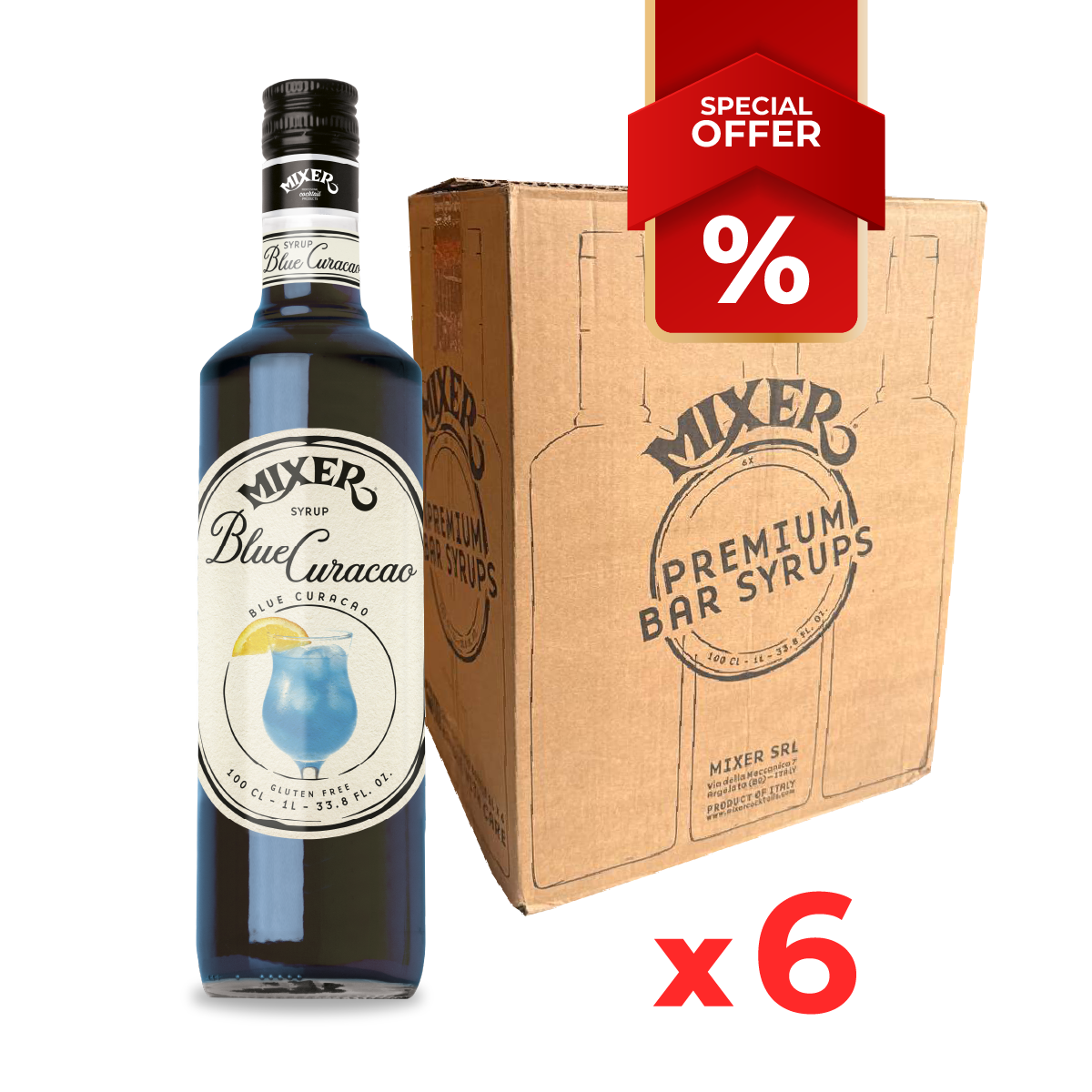 Sirops de Blue Curacao MIXER, 1L