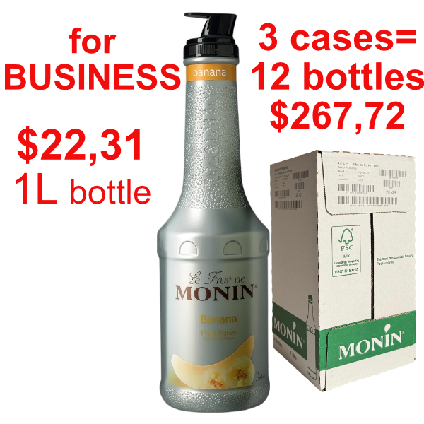 Banana Puree Syrup MONIN, B2B bundle