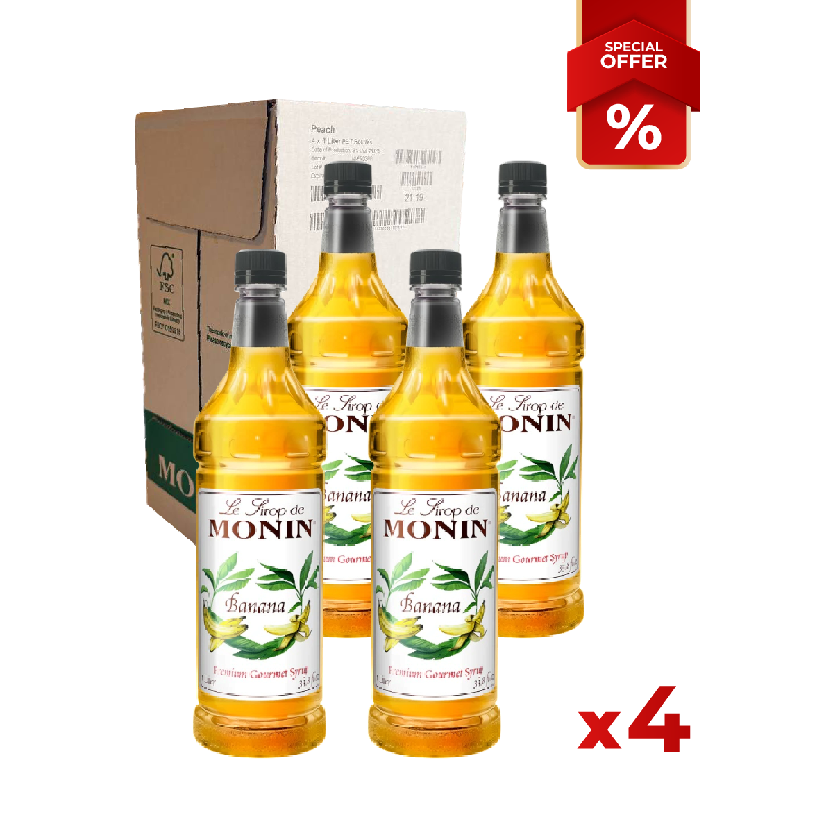 Banana Syrup MONIN, 1L
