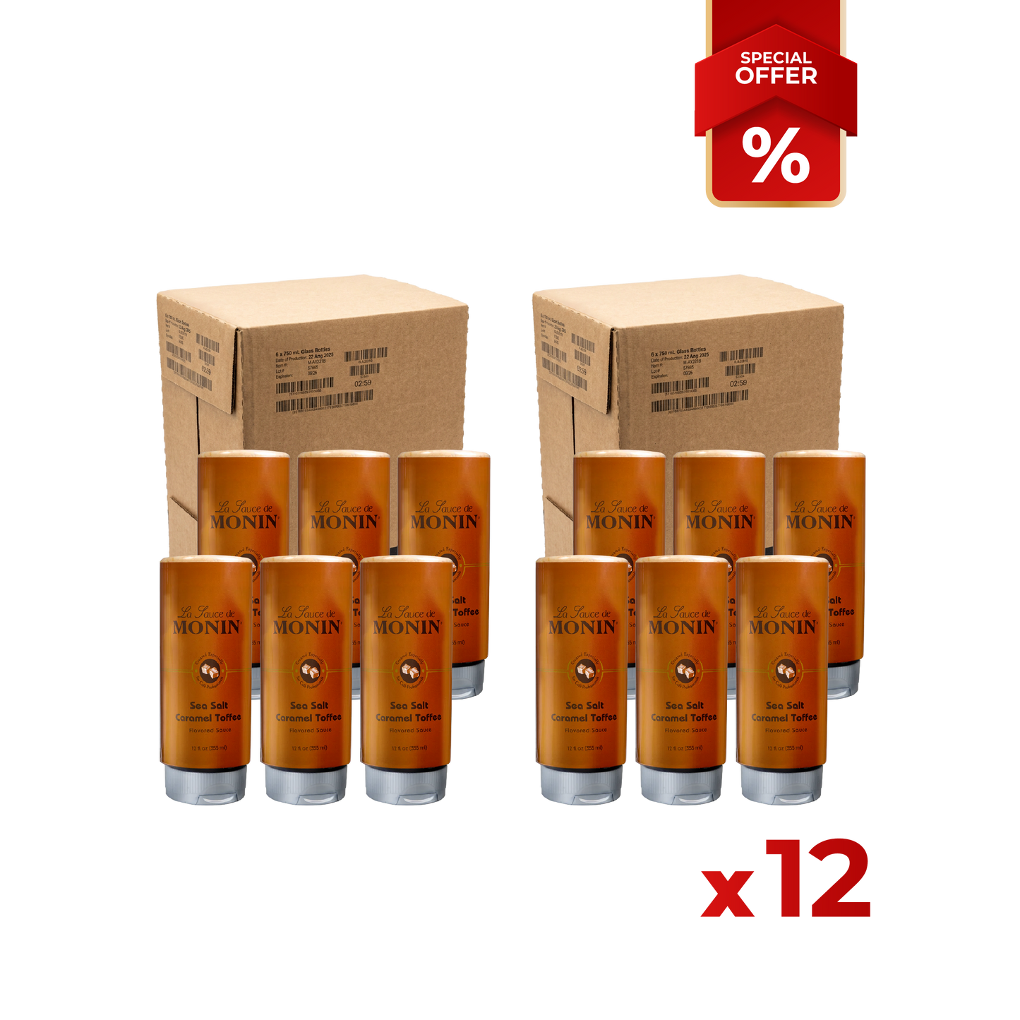 Topping de Sauce Caramel au Sel de Mer MONIN, 12oz