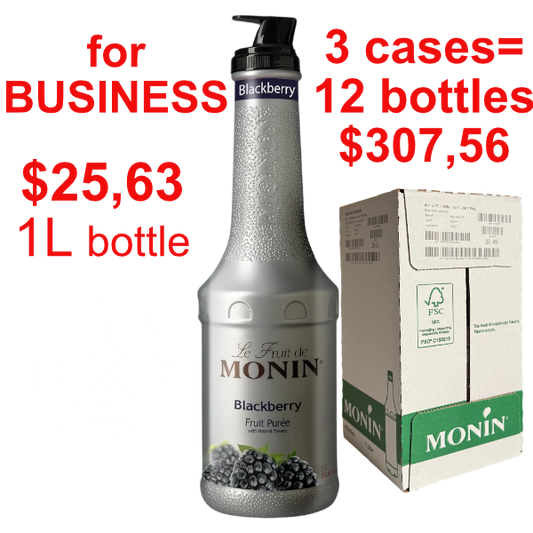 Blackberry Puree Syrup MONIN, B2B bundle