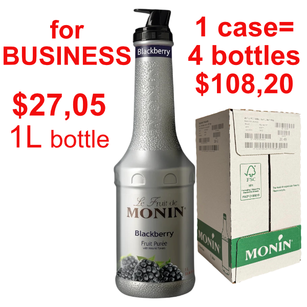 Blackberry Puree Syrup MONIN, B2B bundle