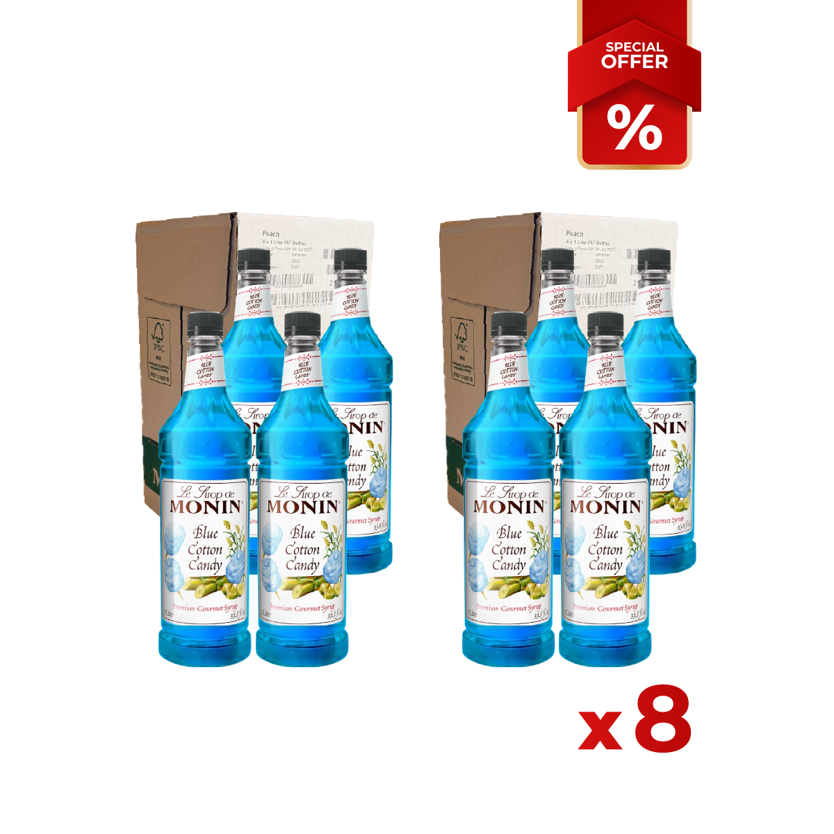Blue Cotton Candy Syrup MONIN, 1L