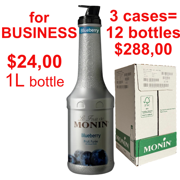 Blueberry Puree Syrup MONIN, B2B bundle