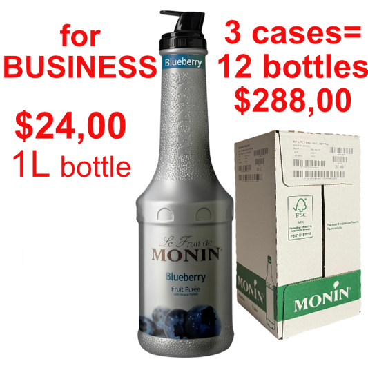 Blueberry Puree Syrup MONIN, B2B bundle