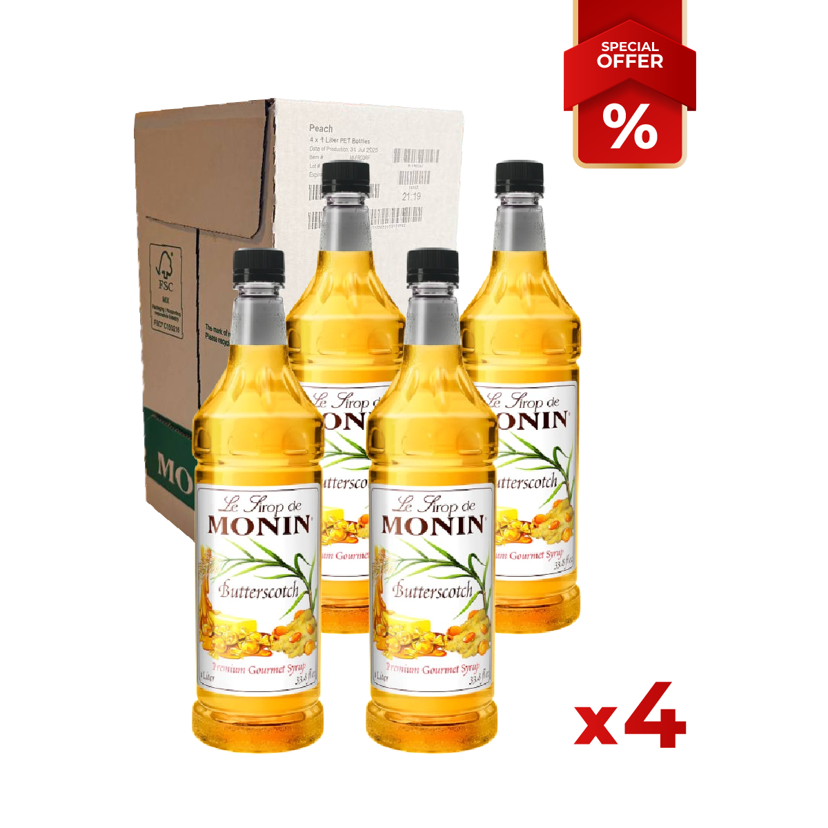 Butterscotch Syrup MONIN, 1L