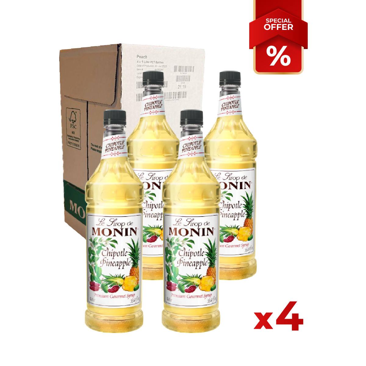 Sirop d'Ananas Chipotle MONIN, 1L