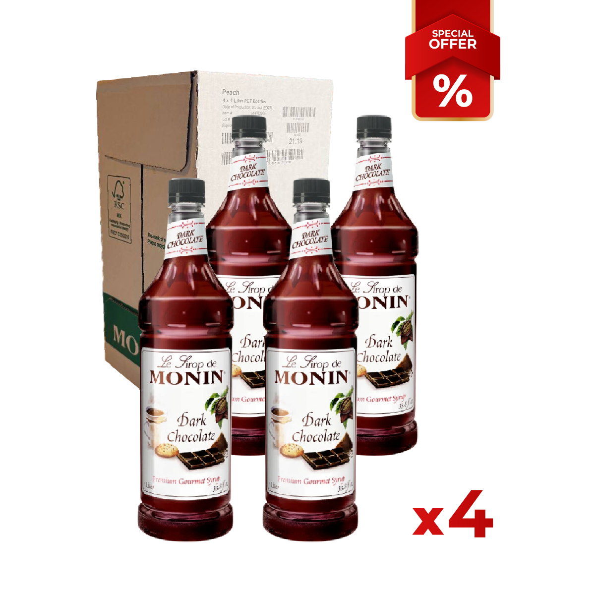 Chocolate Dark Syrup MONIN, 1L
