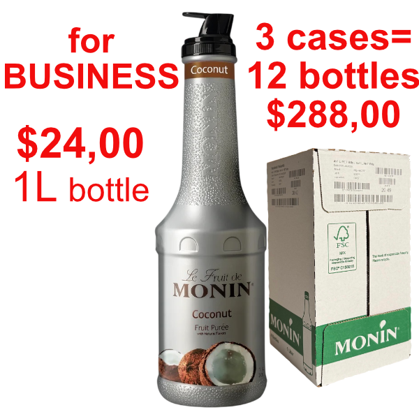 Coconut Puree Syrup MONIN, B2B bundle