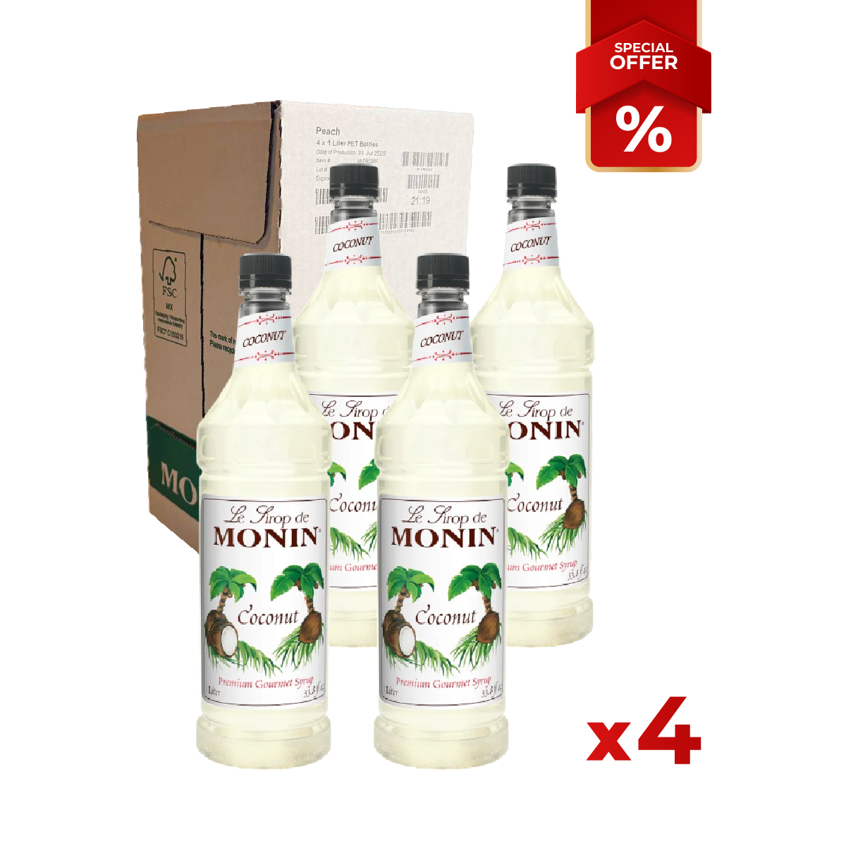 Sirop de Noix de Coco MONIN, 1L