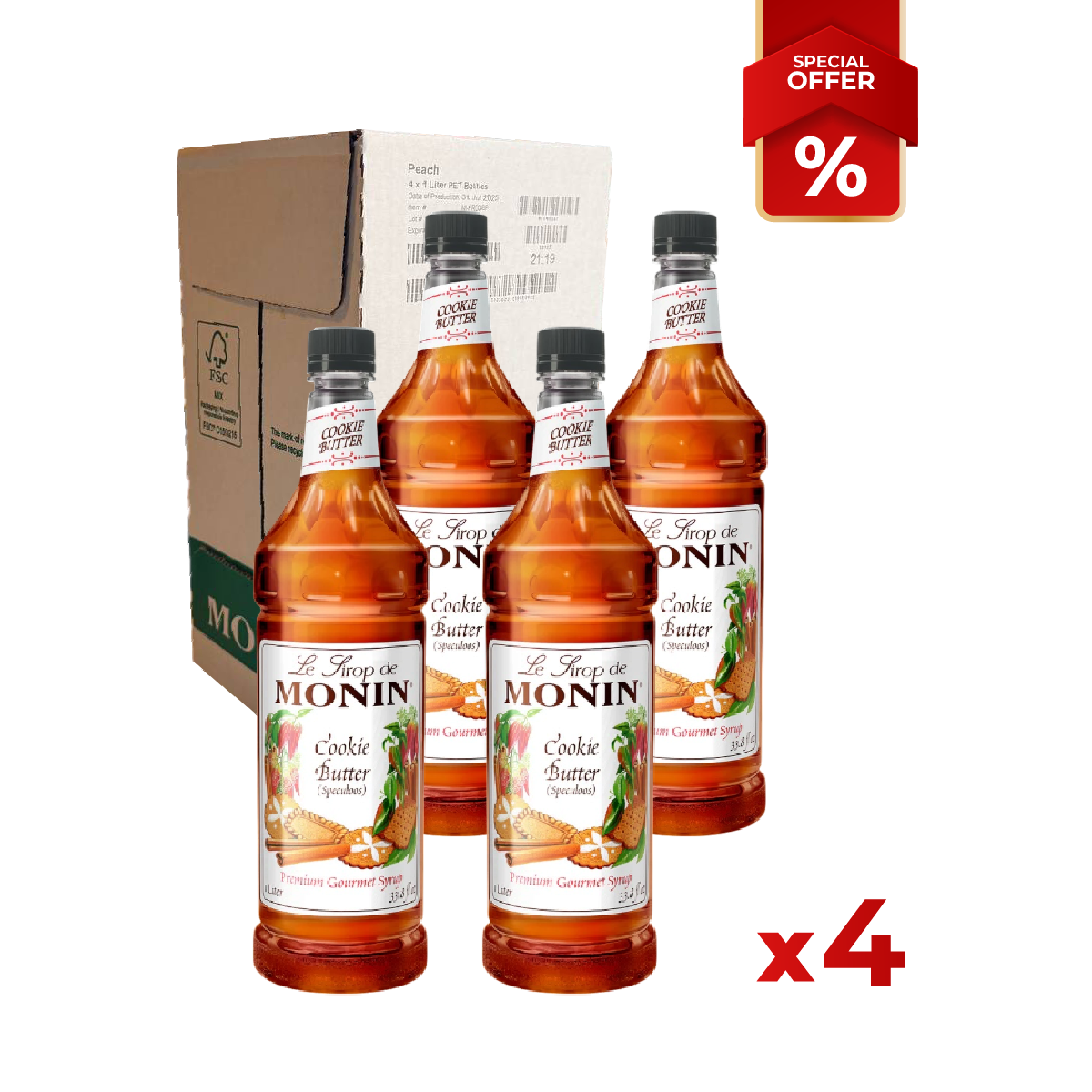 Butter Cookie Syrup MONIN, 1L