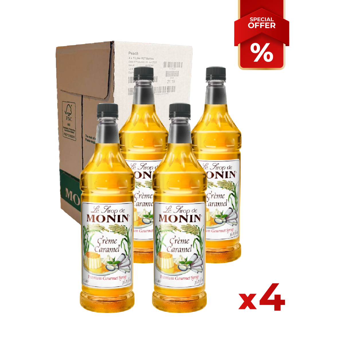 Caramel Crème Syrup MONIN, 1L