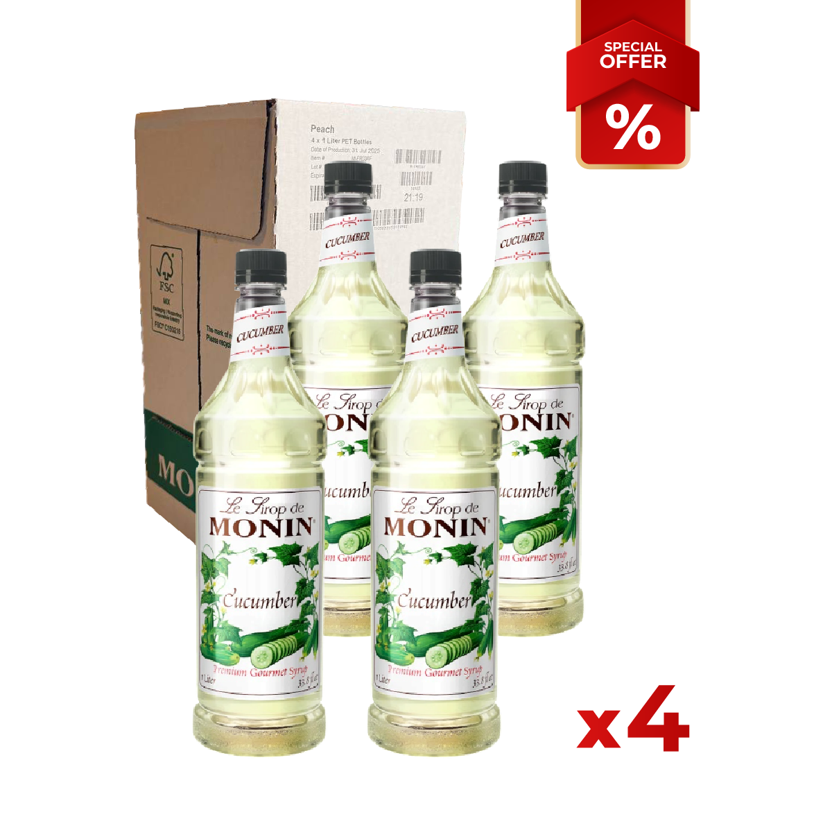 Sirop de Concombre MONIN, 1L