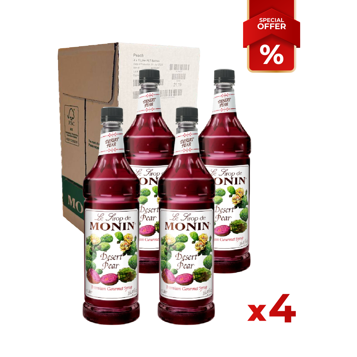 Sirop de Poire de Desert MONIN, 1L