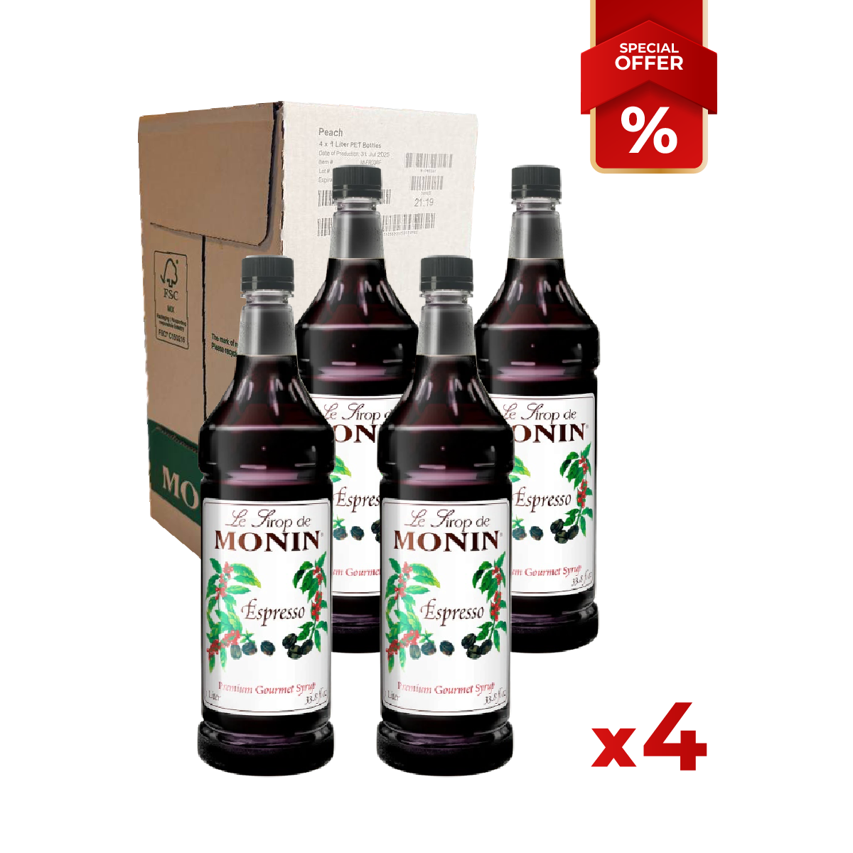 Espresso Syrup MONIN, 1L