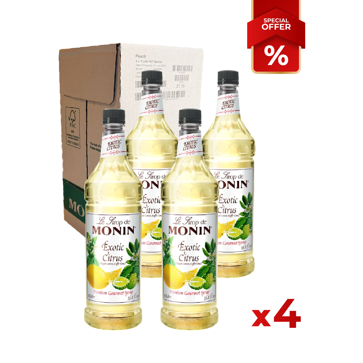 Sirop d'Agrumes Exotiques MONIN, 1L