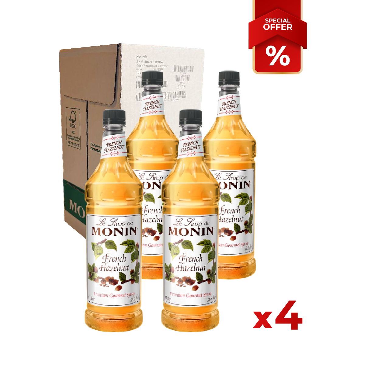 Sirop de Noisette Française MONIN, 1l