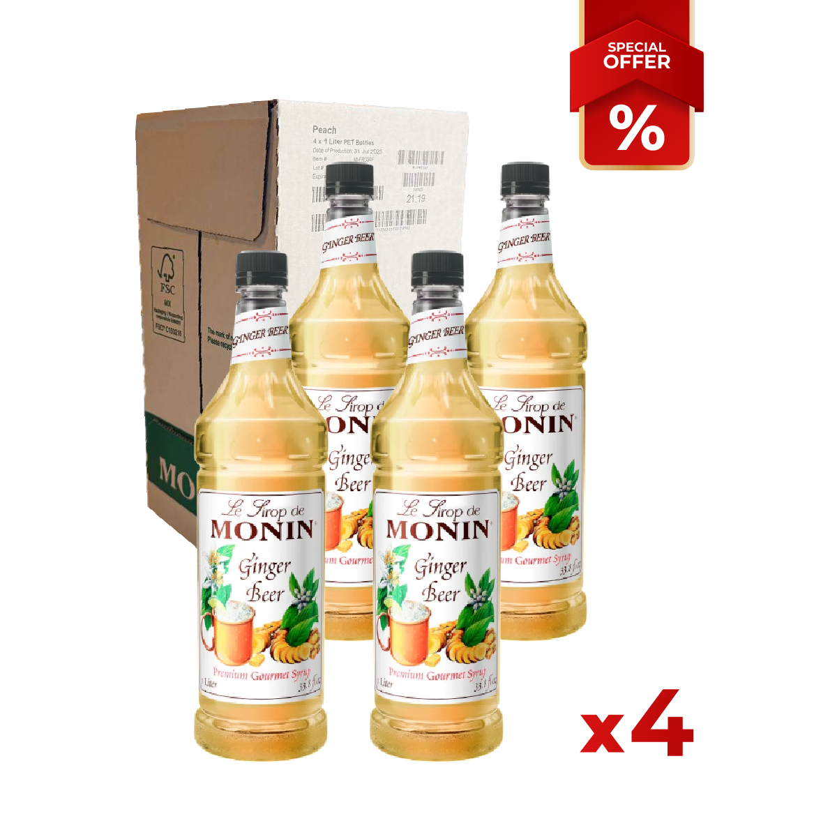 Ginger Beer Syrup MONIN, 1L