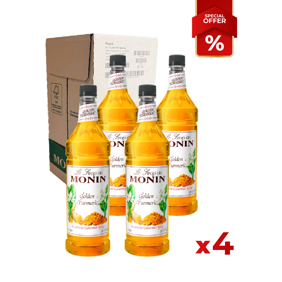Sirop de Curcuma Doré MONIN, 1L