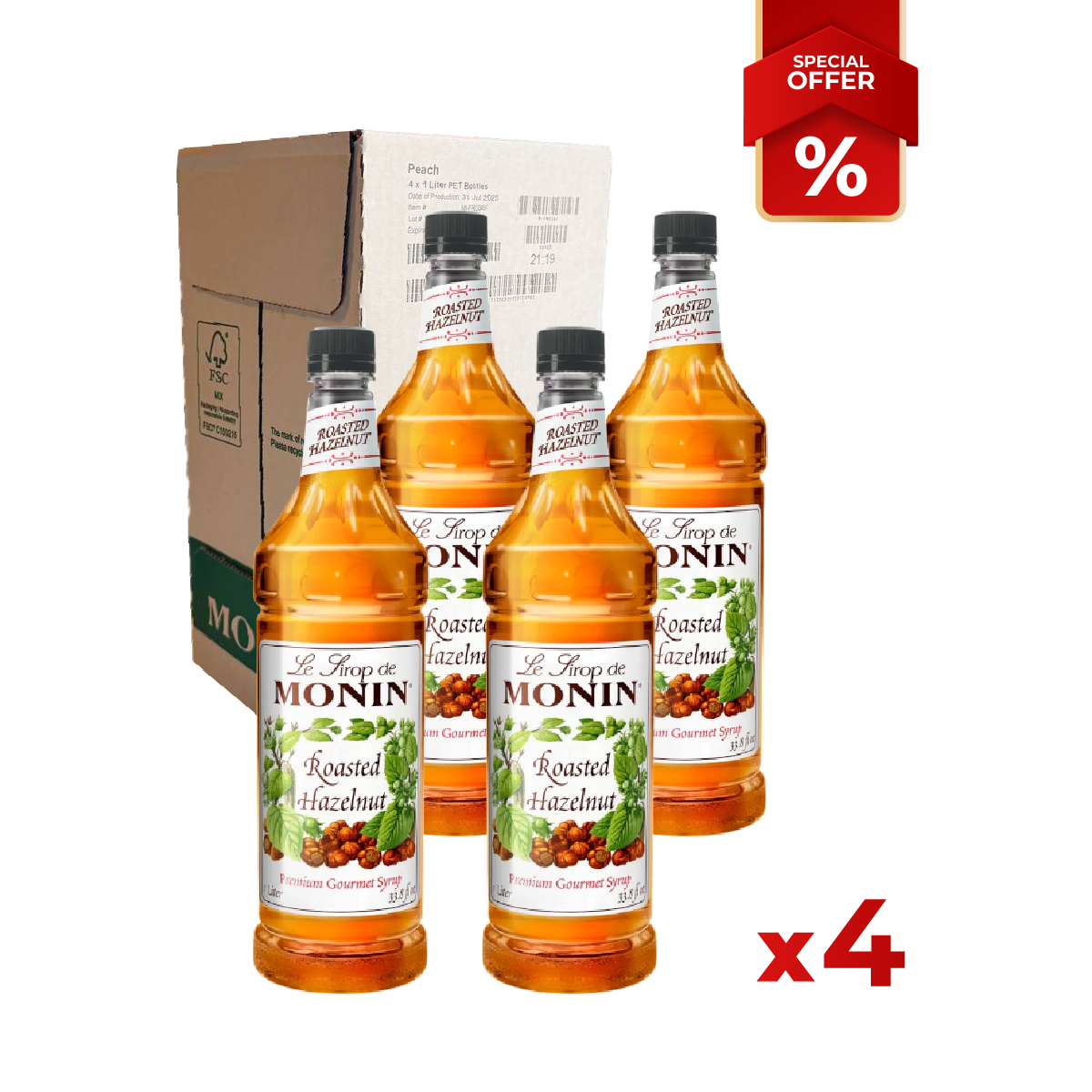 Sirop de Noisette Rôtie MONIN, 1l