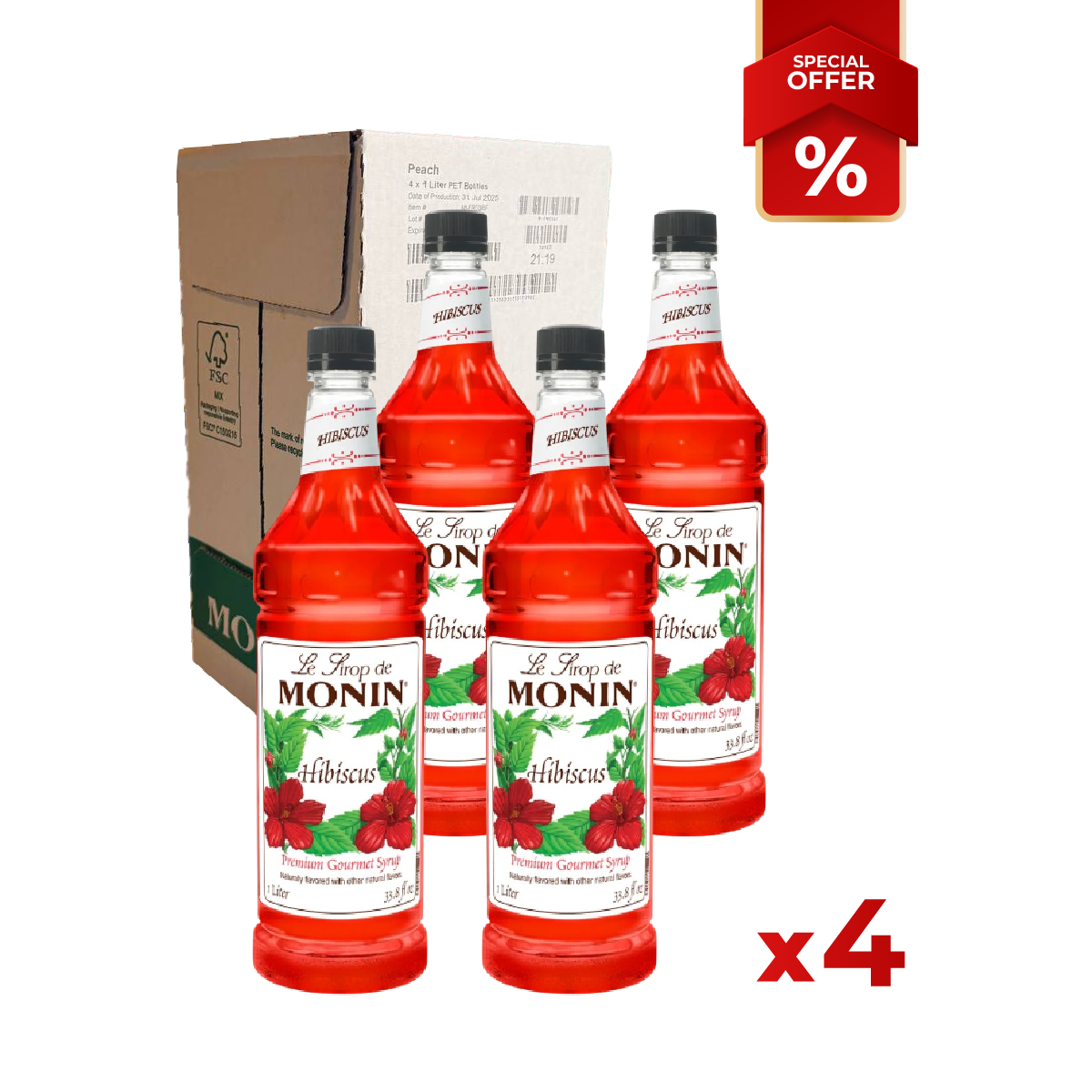 Sirop d'Hibiscus MONIN 1L