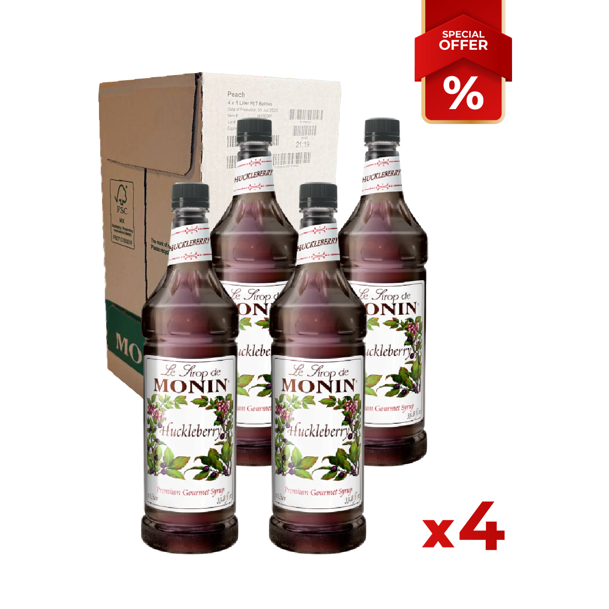 Sirop de Baie de Sureau MONIN, 1L