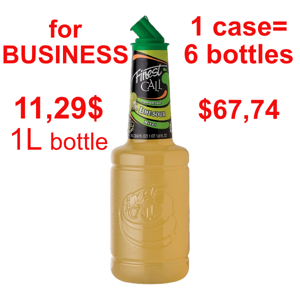 Lime Sour Syrup-Puree FINEST CALL, B2B bundle