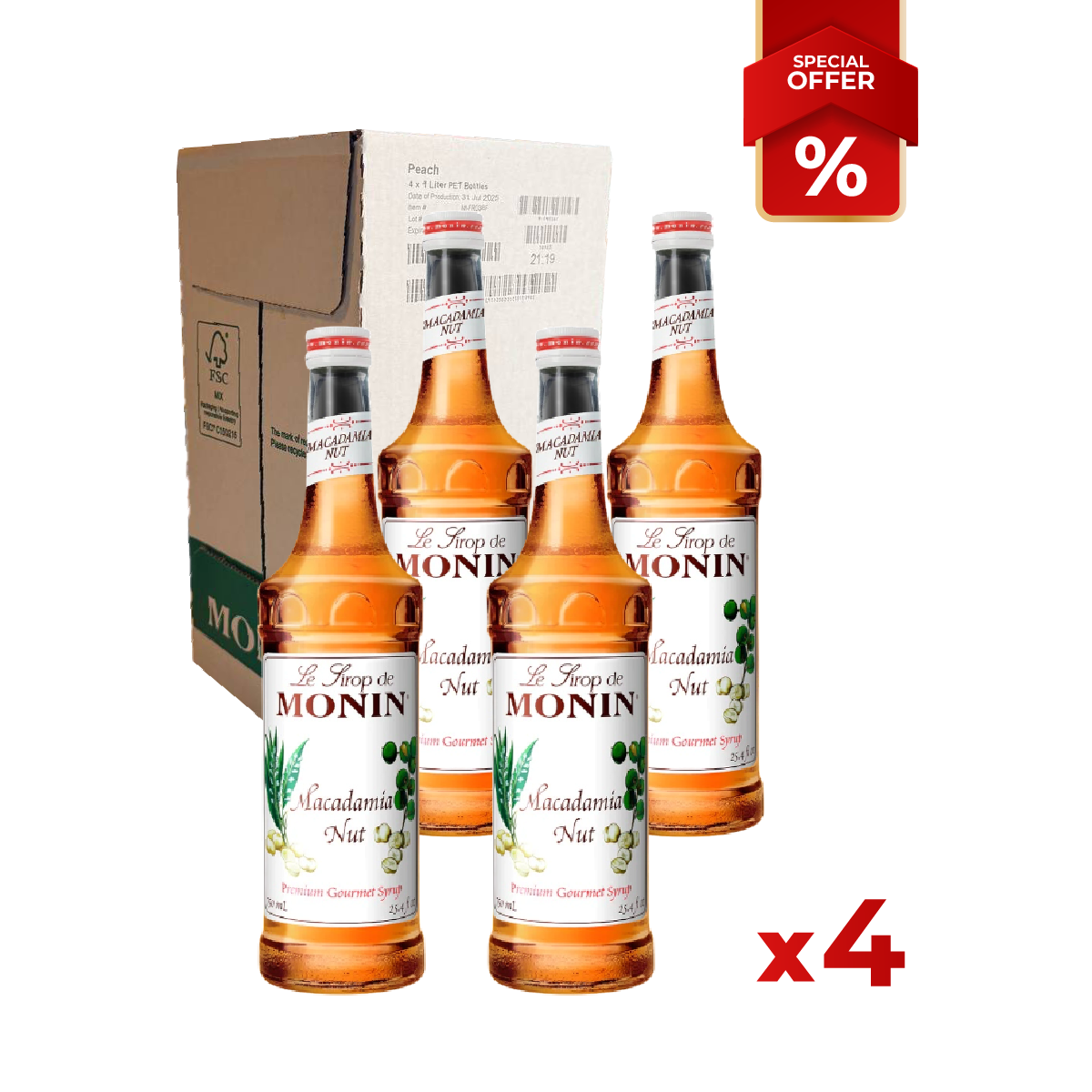 Macadamia Nut Syrup MONIN, 0,75L