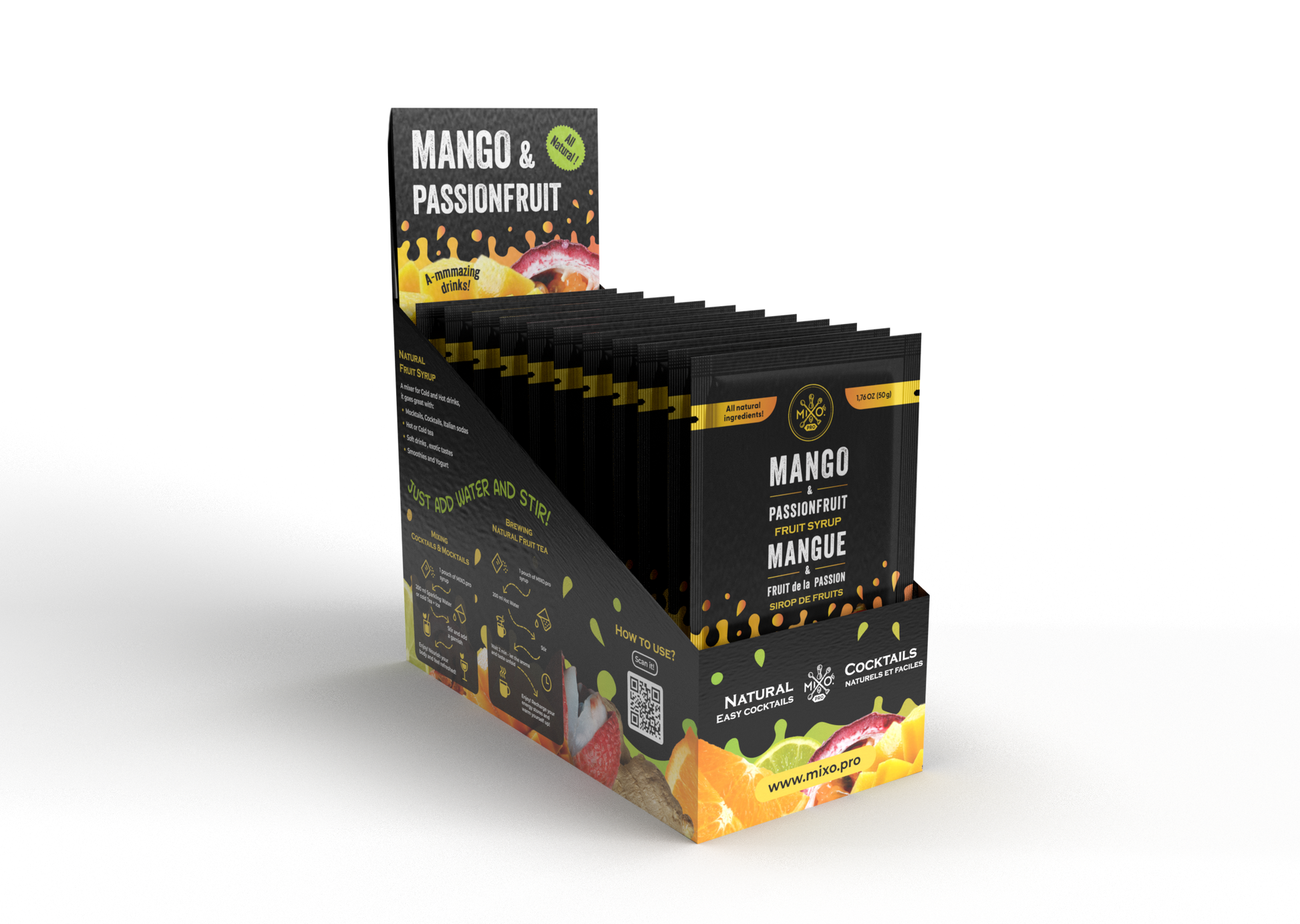 Mango.Passion Fruit Syrup MIXO.pro, 20x50g