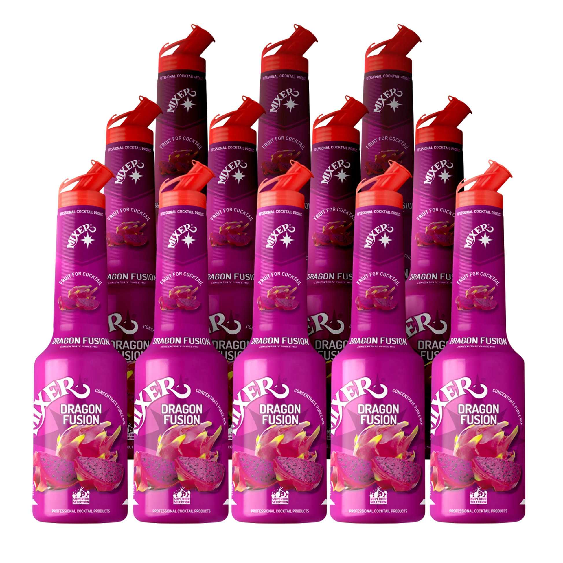 Dragonfruit cocktail syrup Mixer 12x1L bottles – Mixopro wholesale deal |	Sirop cocktail fruit du dragon Mixer 12x1L – Vente en gros Mixopro