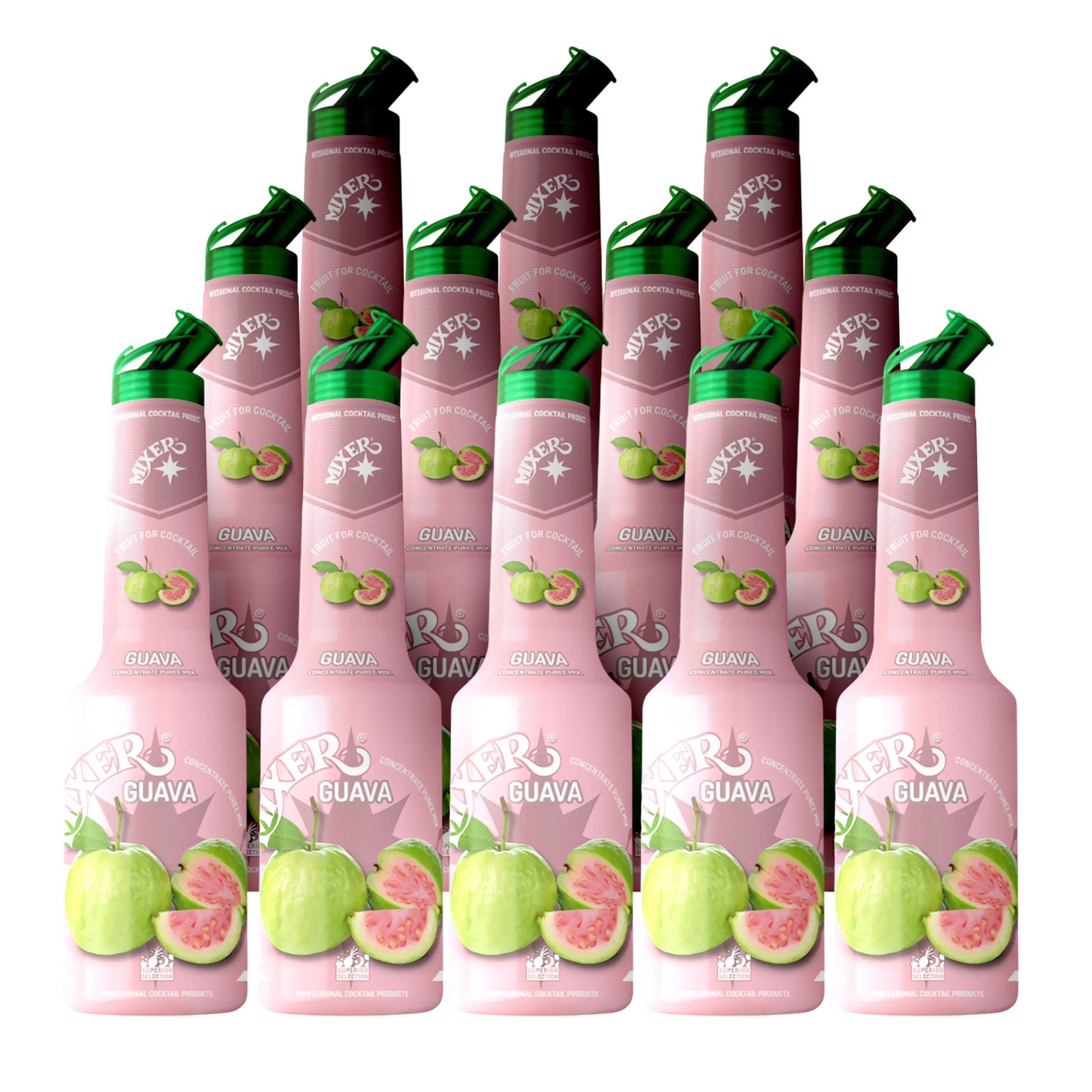 Guava cocktail syrup Mixer 12x1L bottles – Wholesale Mixopro offer | Sirop cocktail goyave Mixer 12x1L – Offre en gros Mixopro