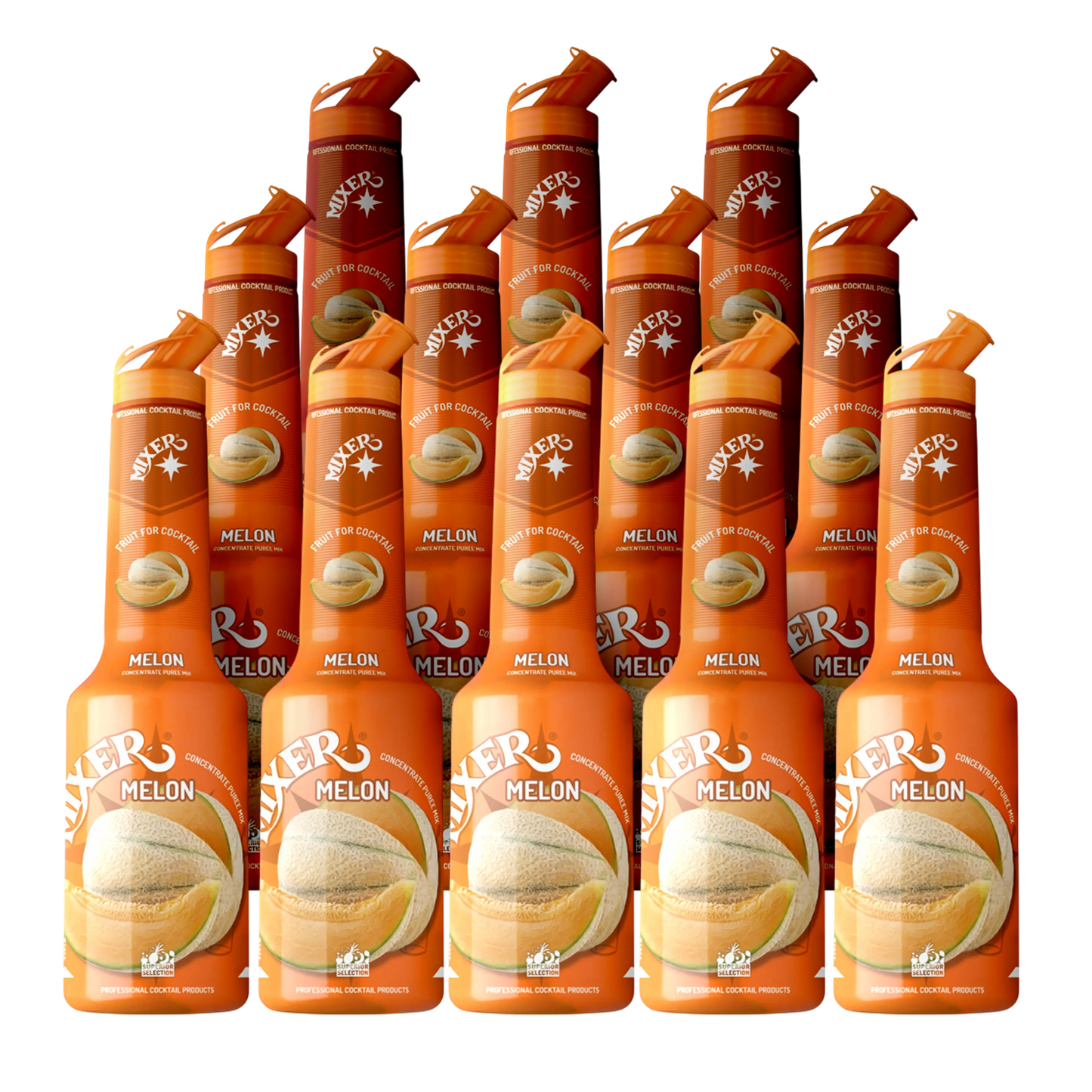 Melon cocktail syrup Mixer 12x1L – wholesale discount for cafes | Sirop cocktail melon Mixer 12 x 1L – vente en gros