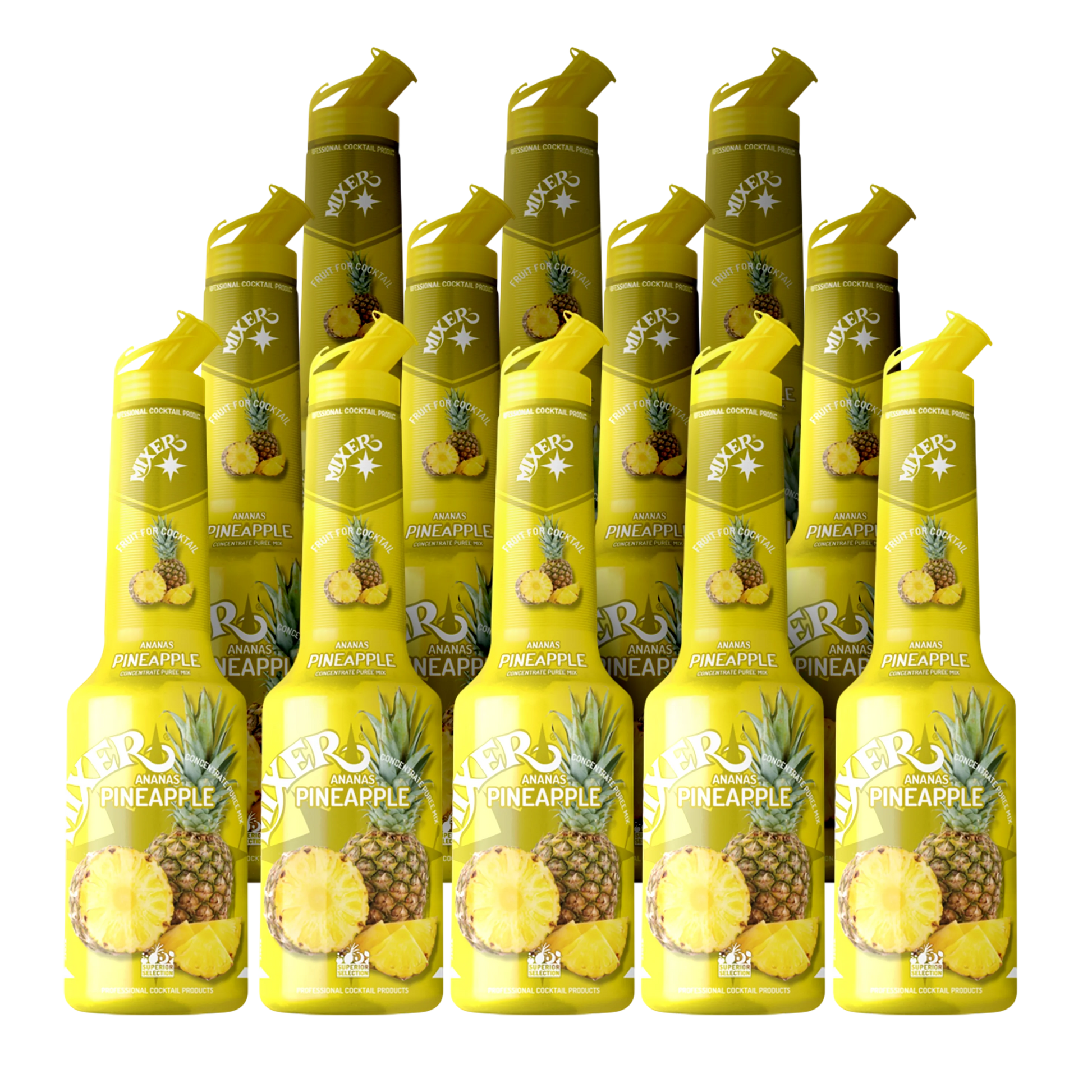 Pineapple cocktail syrup Mixer 12 x 1L – wholesale for cafes | Sirop cocktail ananas Mixer 12 x 1L – pack grossiste