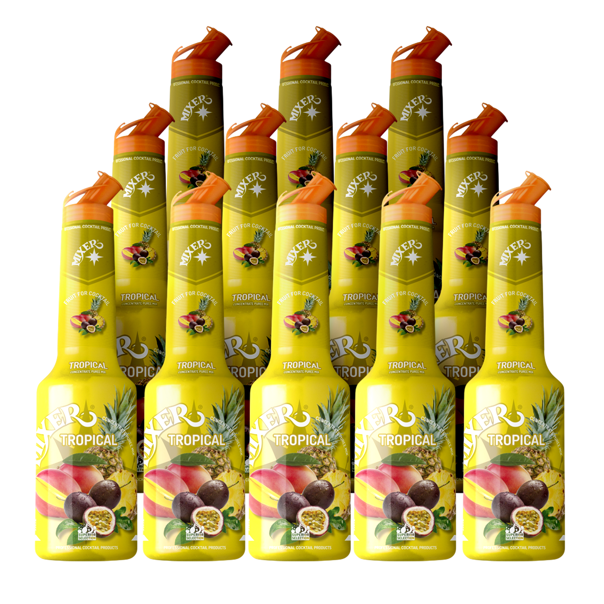 Tropical cocktail syrup Mixer 12x1L – wholesale format for professionals | Sirop cocktail tropical Mixer 12 x 1L – vente pro