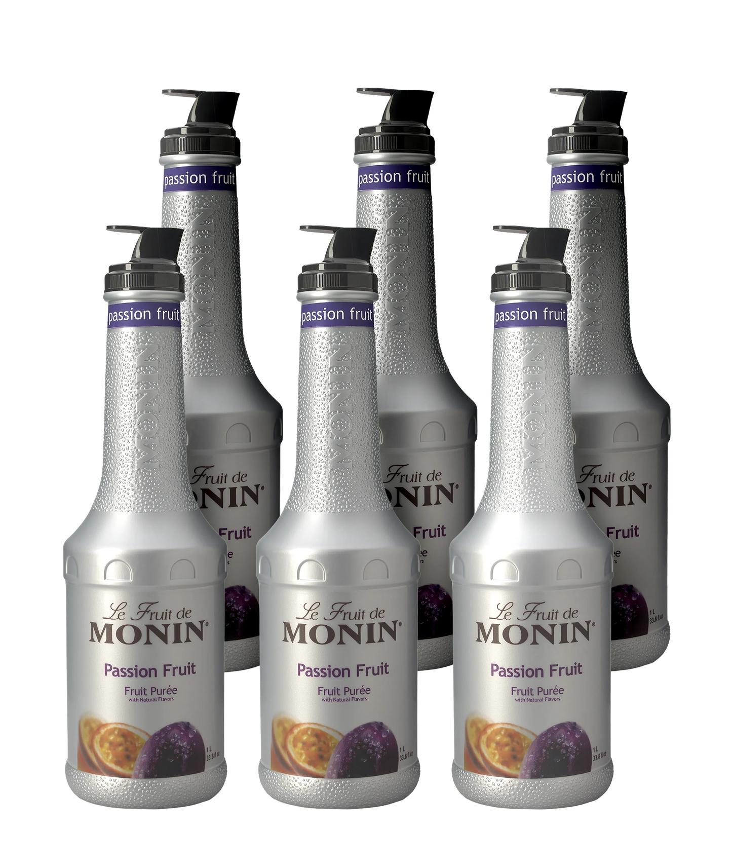 Monin Passion Fruit Puree – 6x1L pack, discounted B2B wholesale from Mixopro | Purée de fruit de la passion Monin – pack de 6x1L en gros à prix réduit B2B