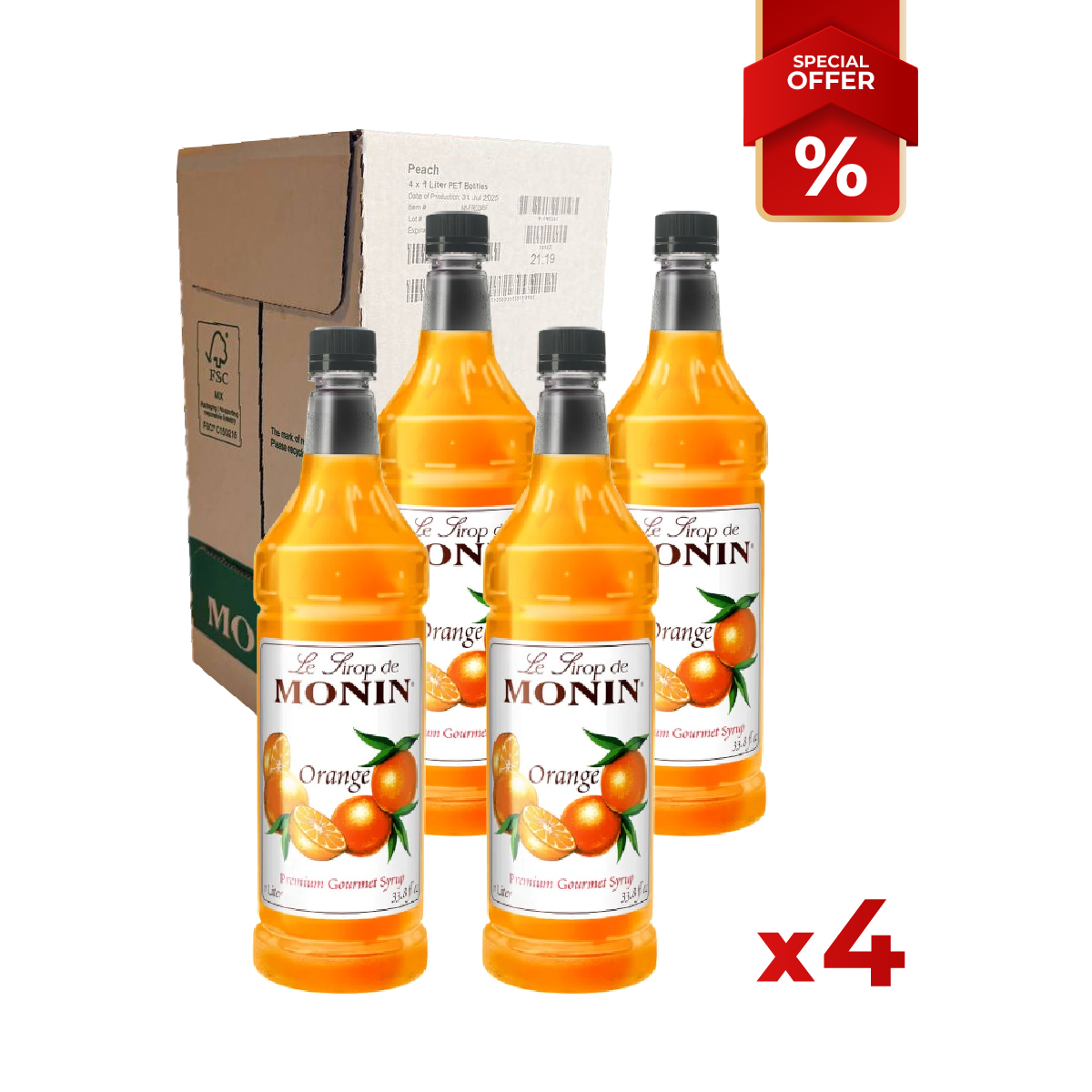 Sirop d'Orange MONIN 1L