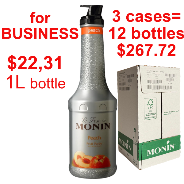Peach Puree Syrup MONIN, B2B bundle