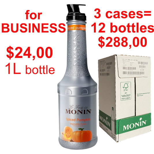 Pumpkin Spice Puree Syrup MONIN, B2B bundle