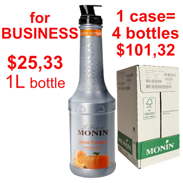 Pumpkin Spice Puree Syrup MONIN, B2B bundle