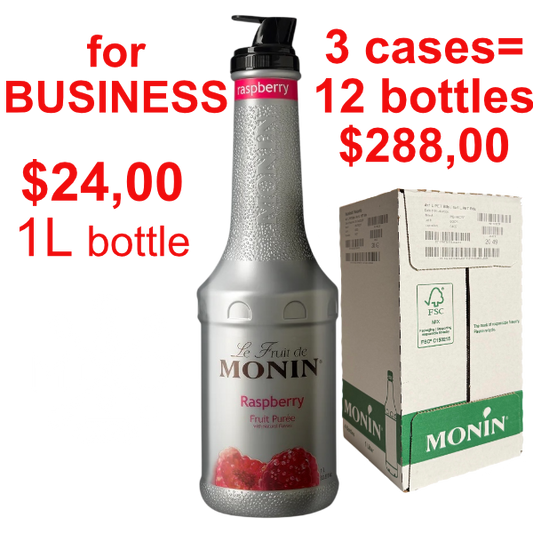 Raspberry Puree Syrup MONIN, B2B bundle